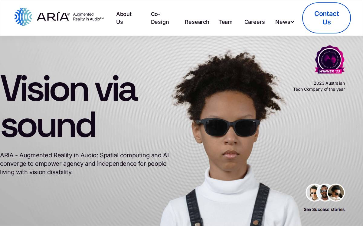 ARIA Research website preview