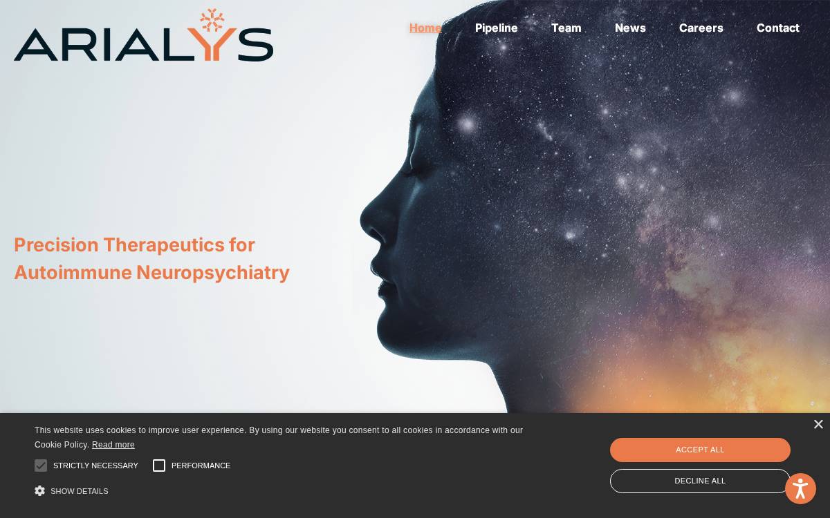 Arialys website preview