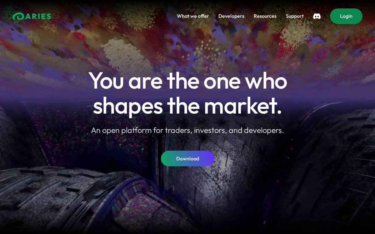 Aries website preview