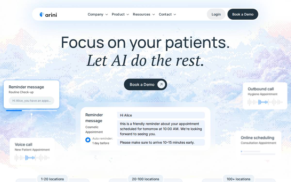 Arini website preview