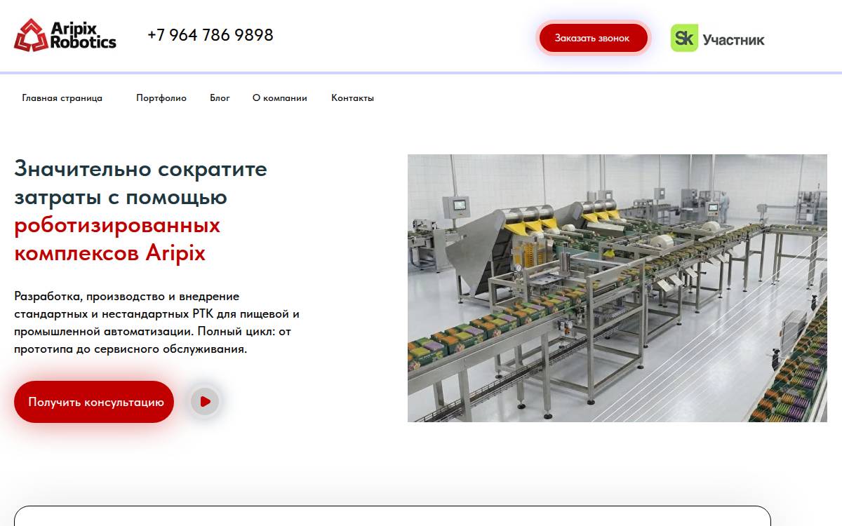 Aripix website preview