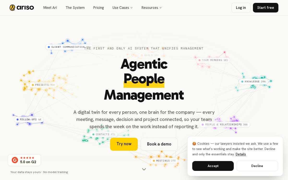 Ariso website preview