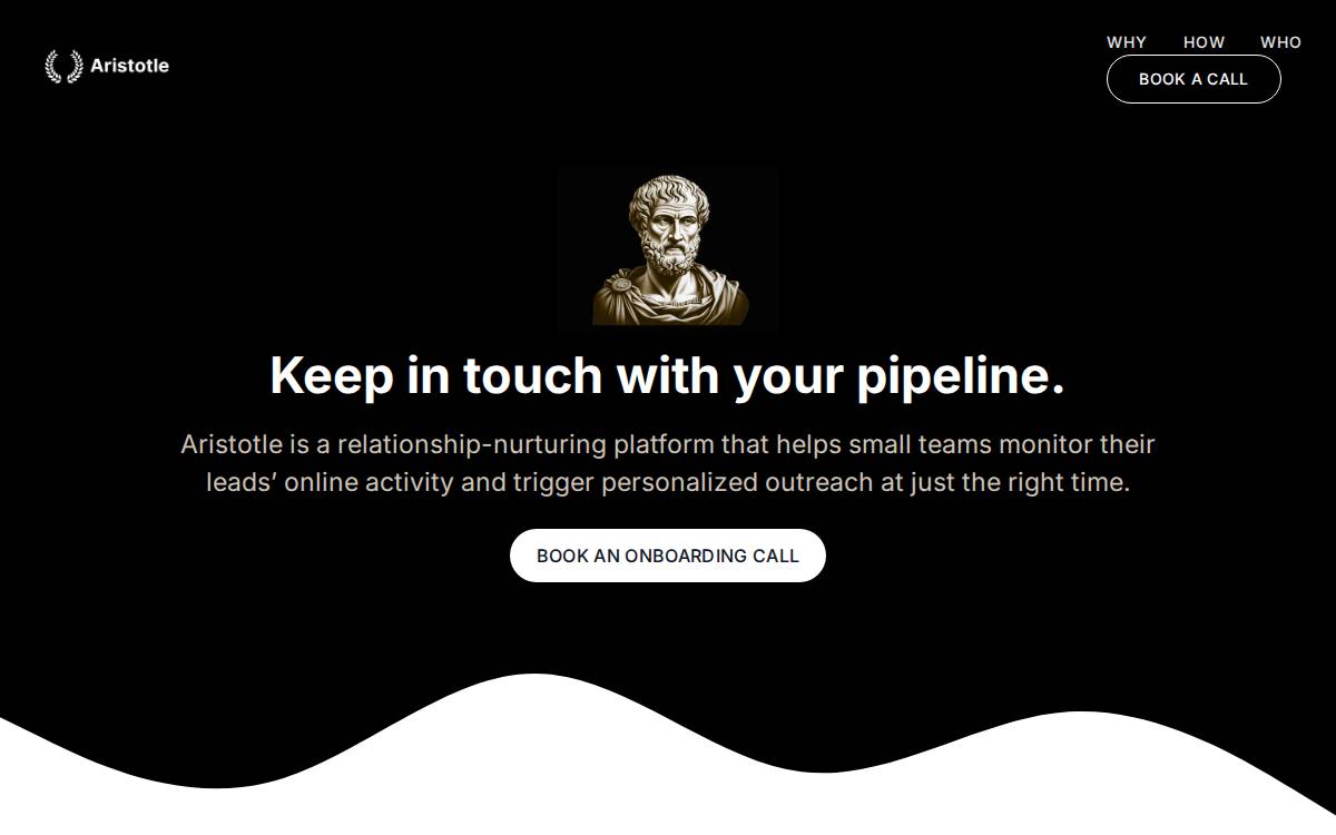 Aristotle website preview