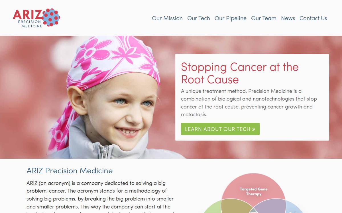 Arizbio website preview