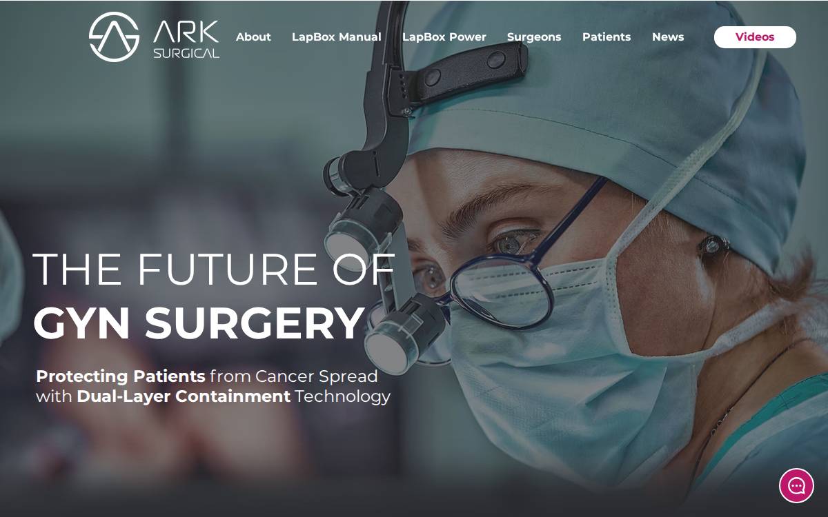 Ark Surgical website preview