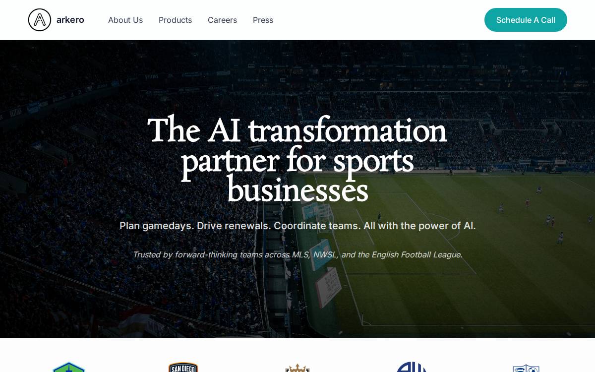 Arkero website preview