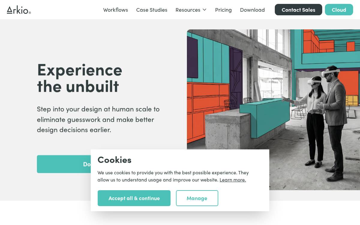 Arkio website preview