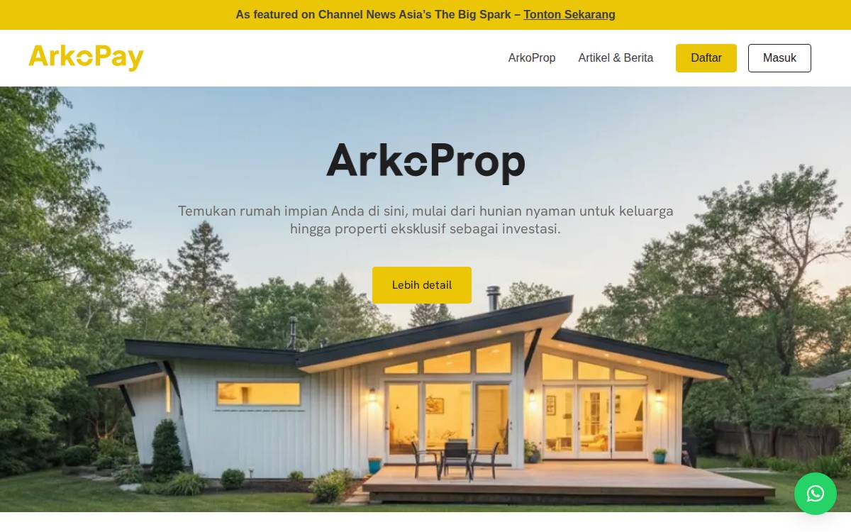 Arkopay website preview