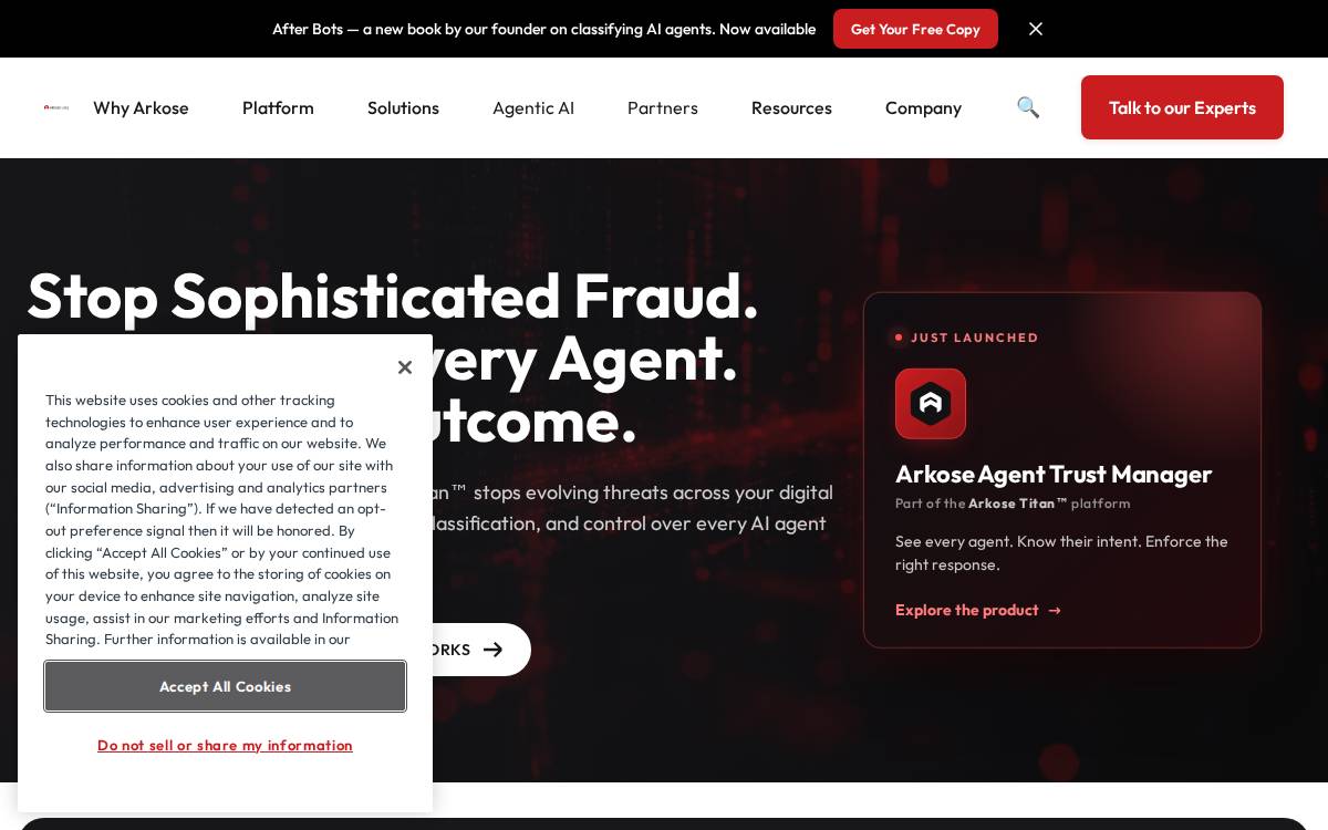 Arkose Labs website preview