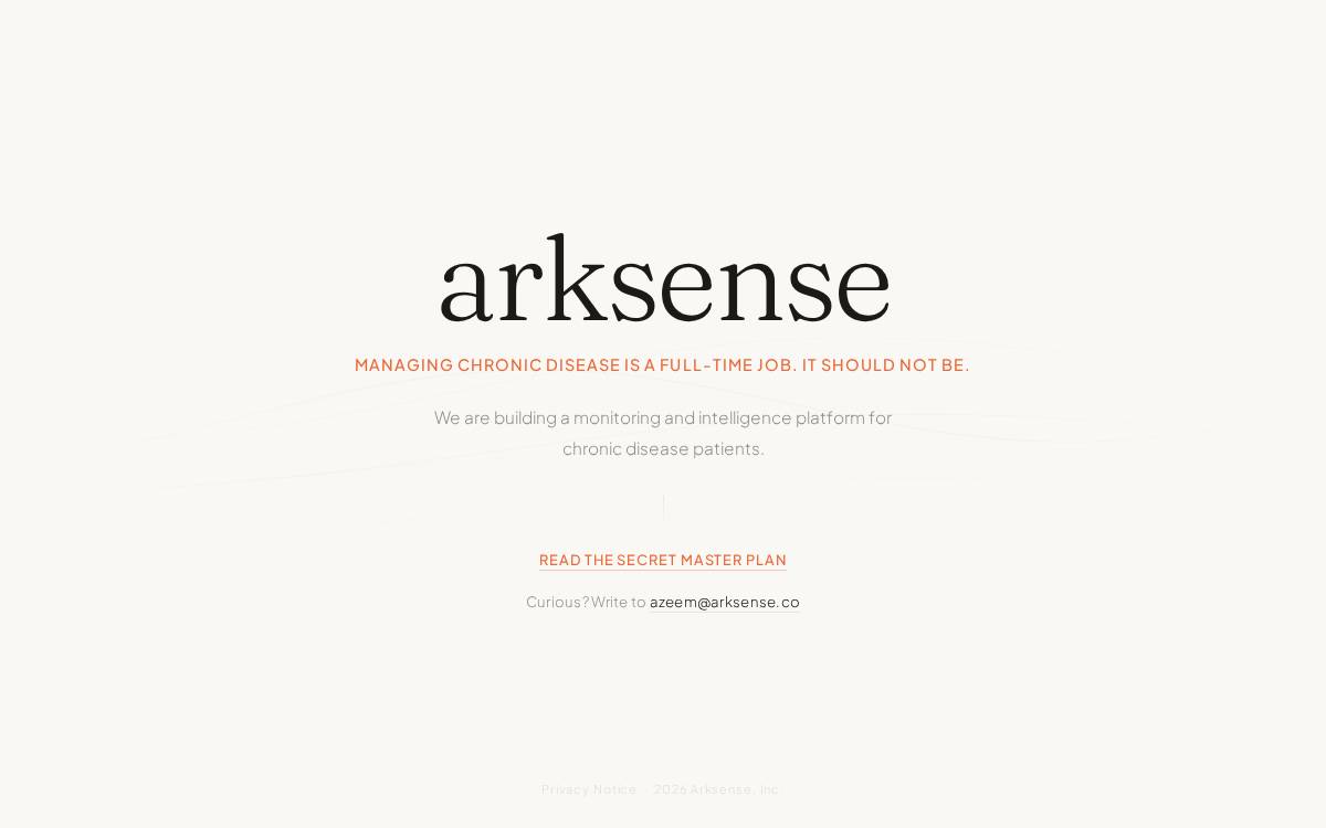 Arksense website preview