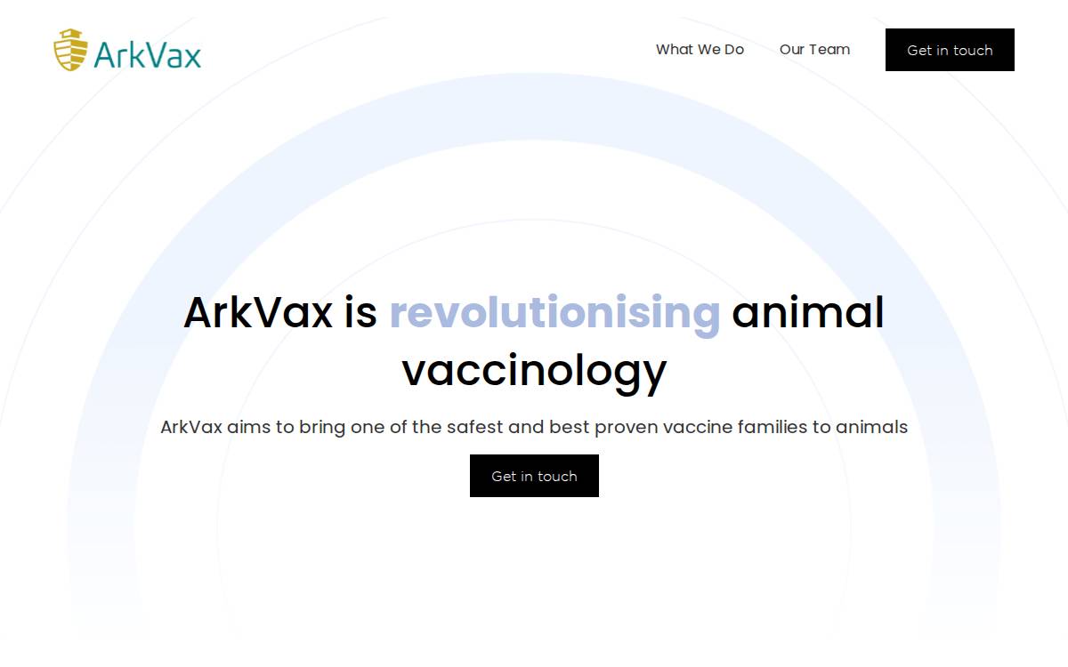 ArkVax Seed website preview