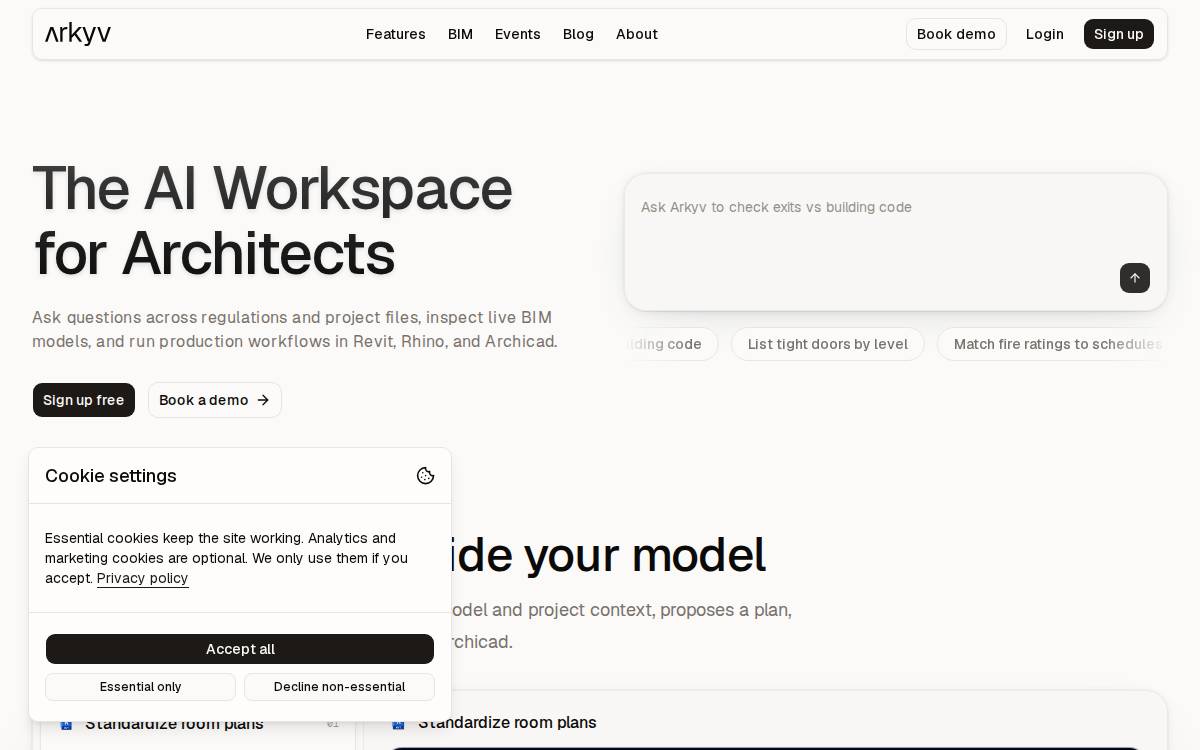 Arkyv website preview