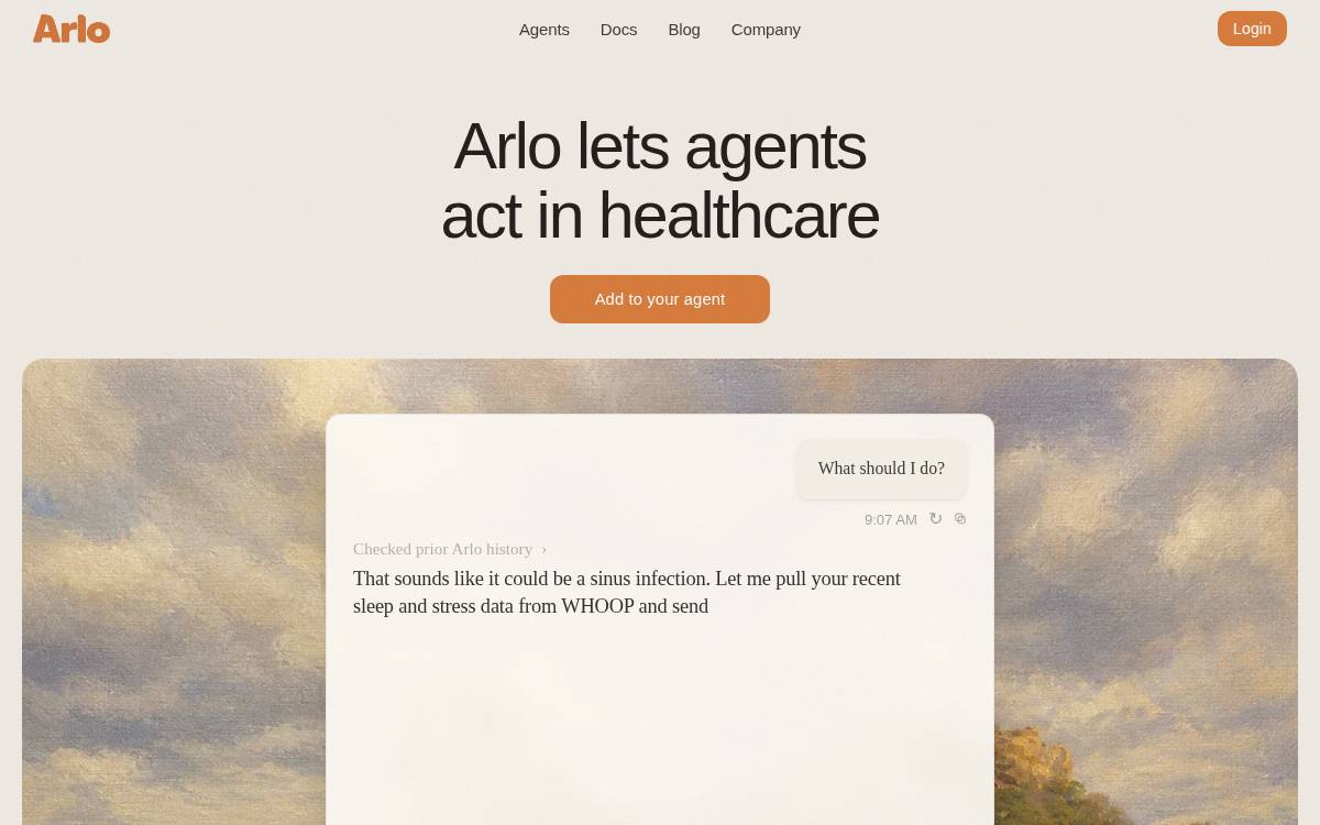 Arlo Health website preview