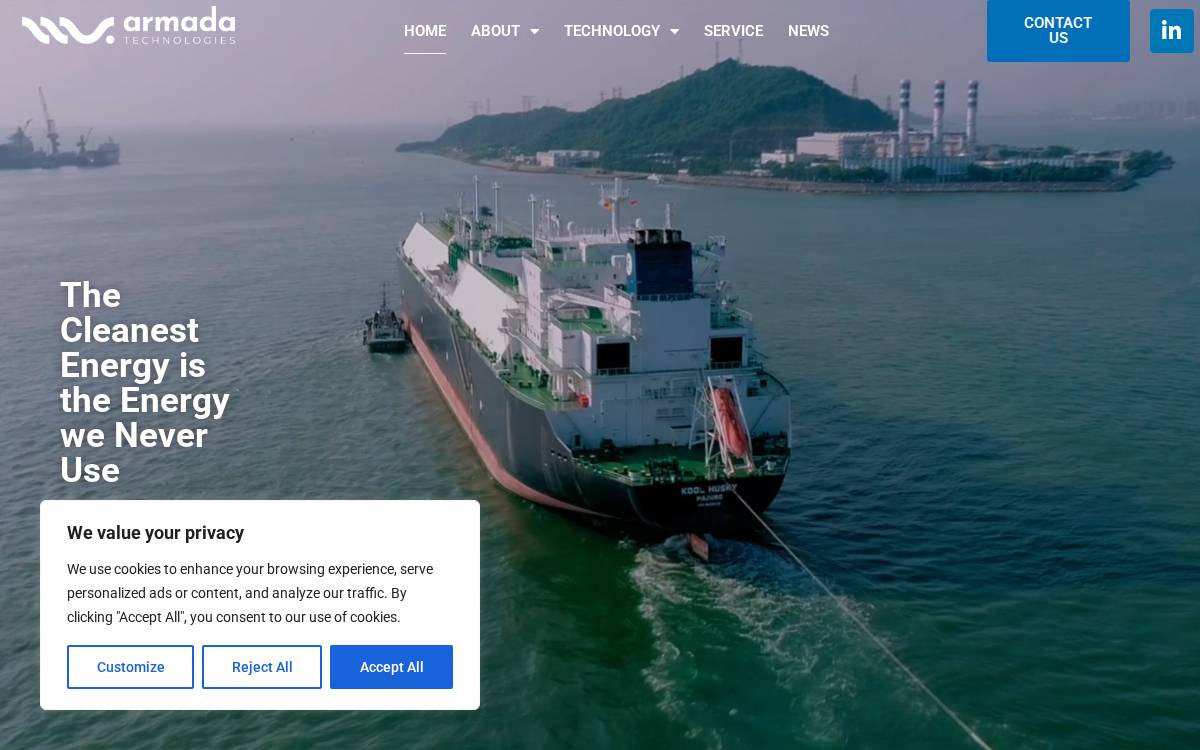 Armada Technologies Seed website preview