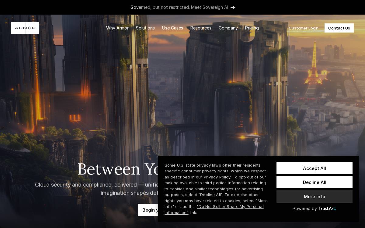 Armor website preview