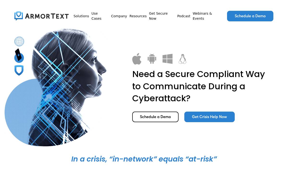 ArmorText website preview