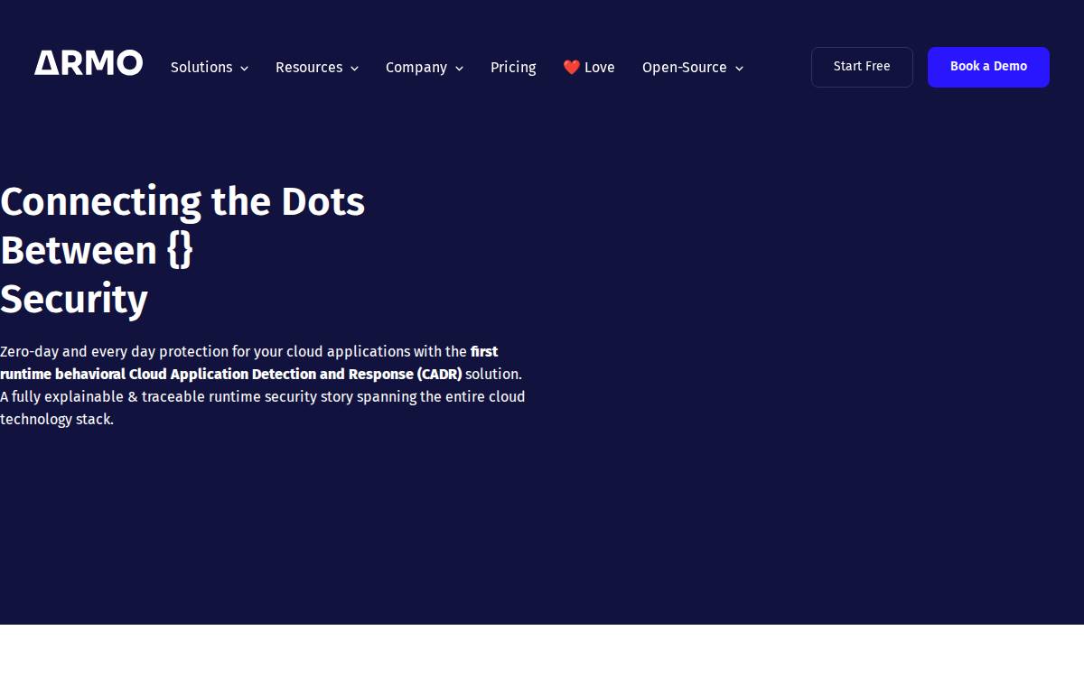 Armosec website preview