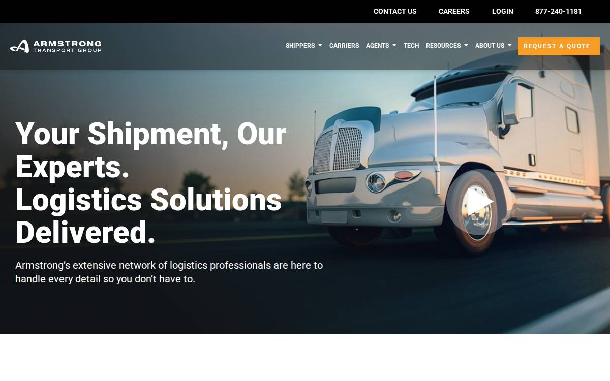 Armstrong Transport Group website preview