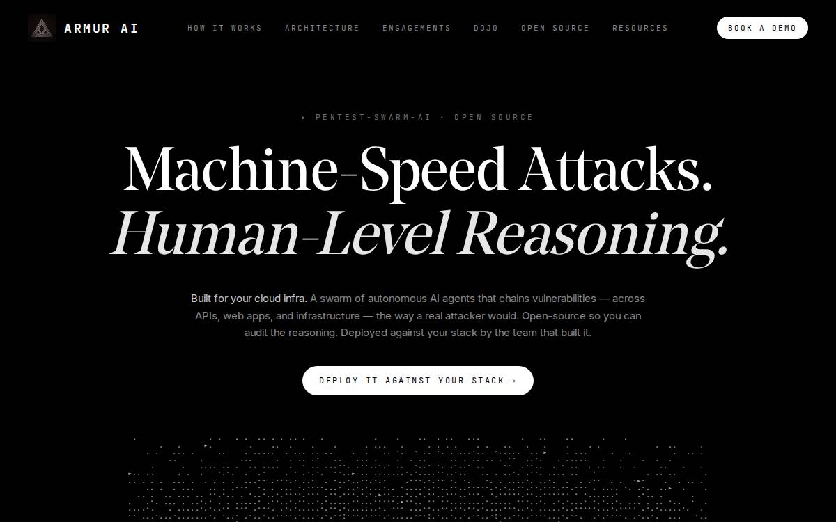 Armur Ai website preview