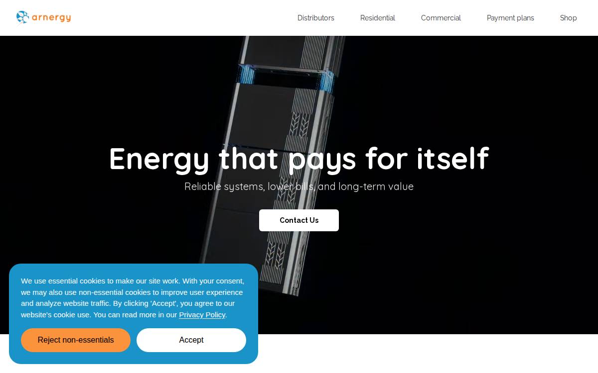Arnergy website preview