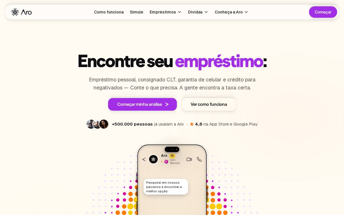 Aro website preview