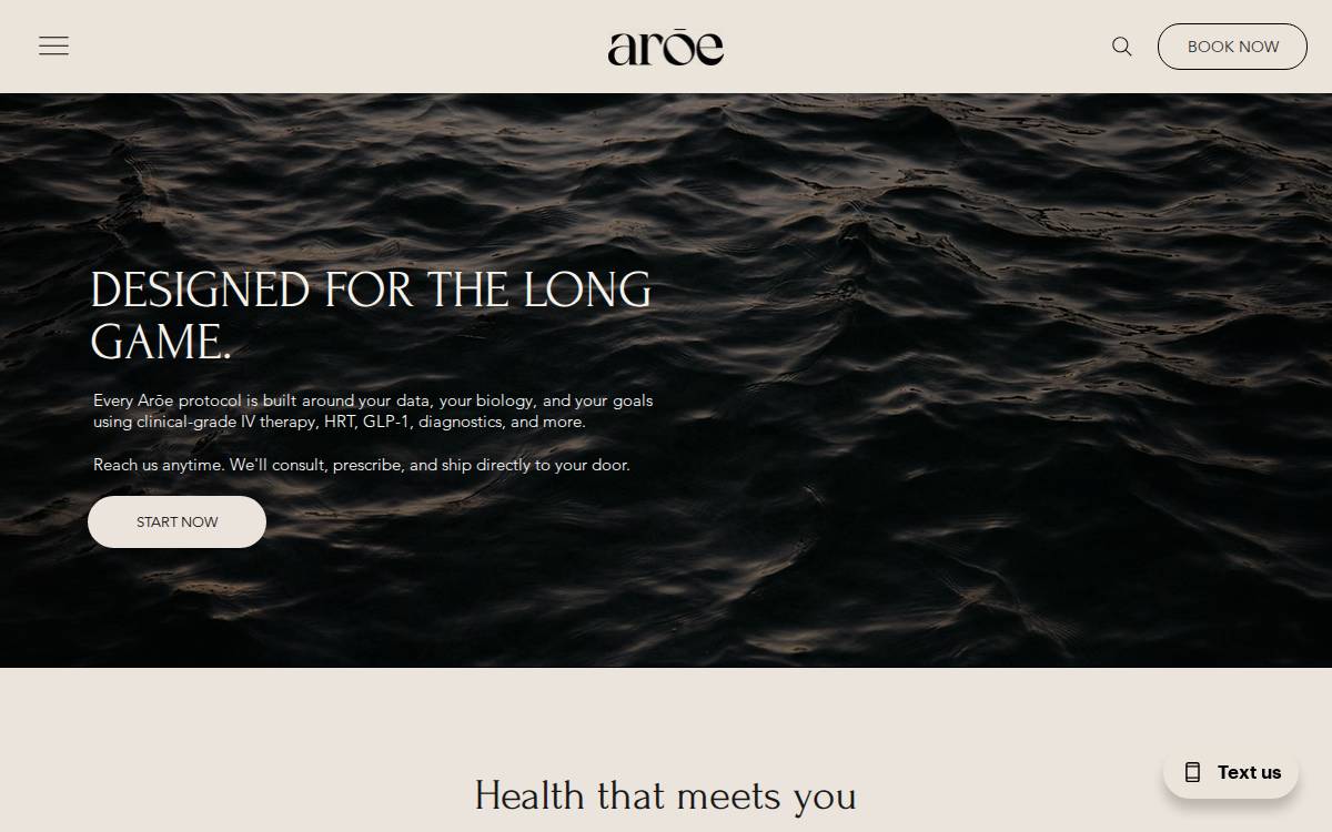 Aroehealth website preview