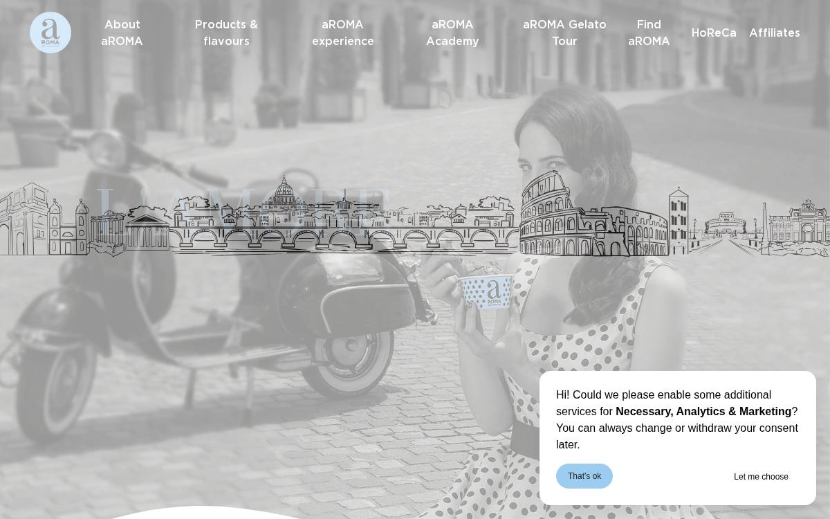 Aroma Gelatoexperience website preview