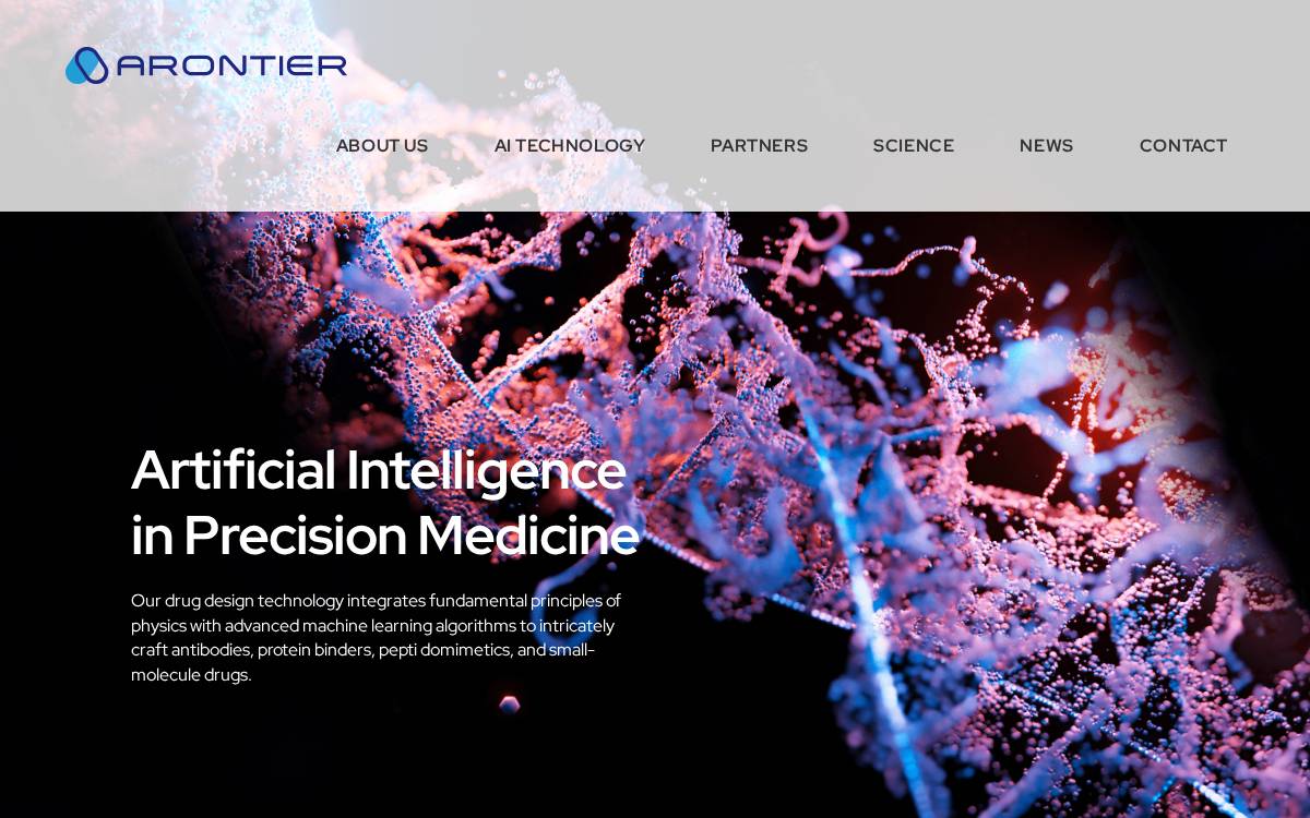 Arontier website preview