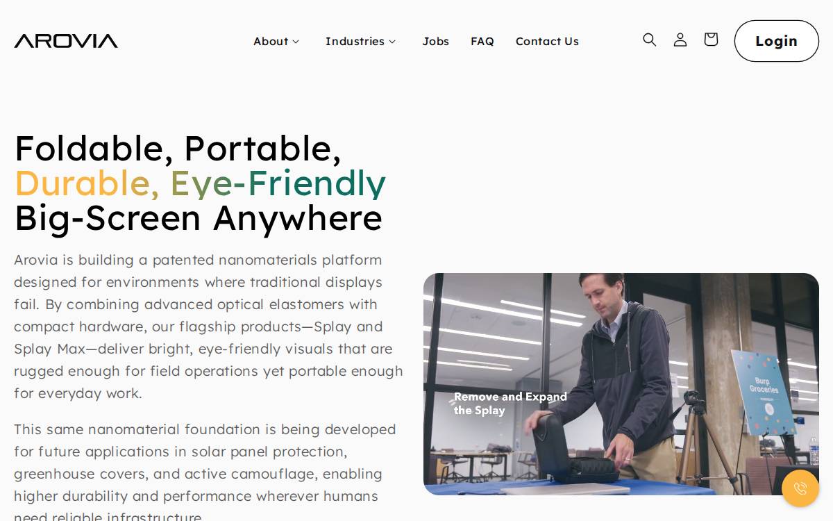 Arovia website preview