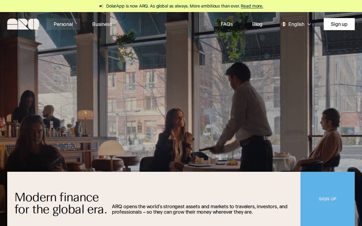ARQ website preview