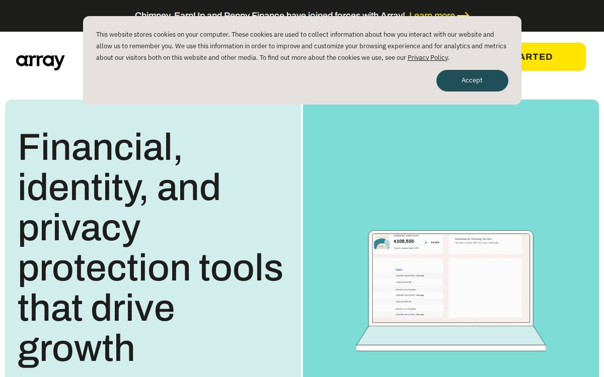 Array website preview