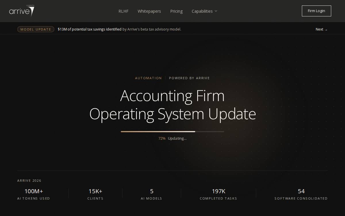 Arrive Accountants ACTIVE website preview