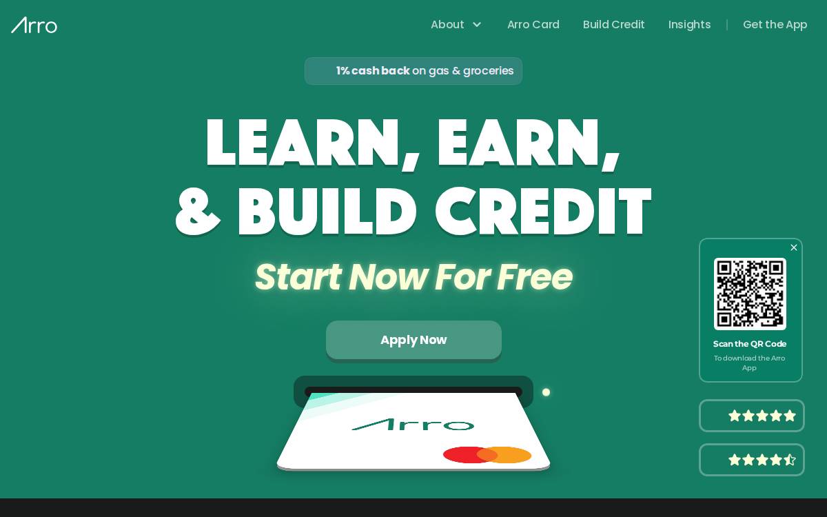 Arrofinance website preview