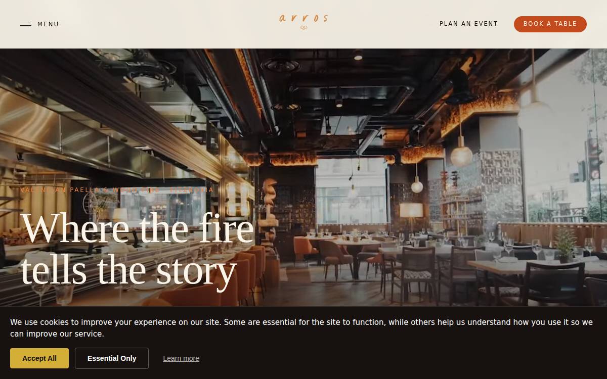 Arros website preview