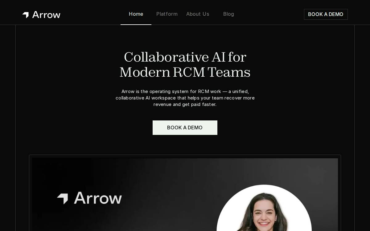 Arrow website preview