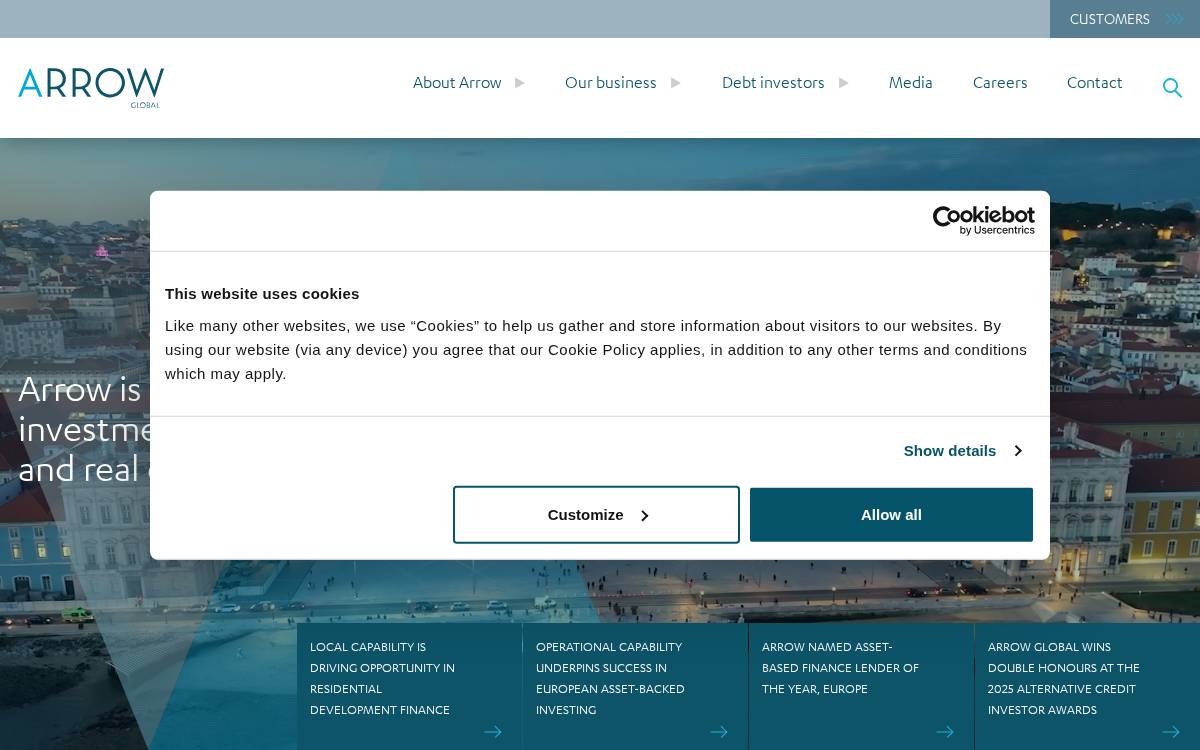 Arrow Global Group website preview