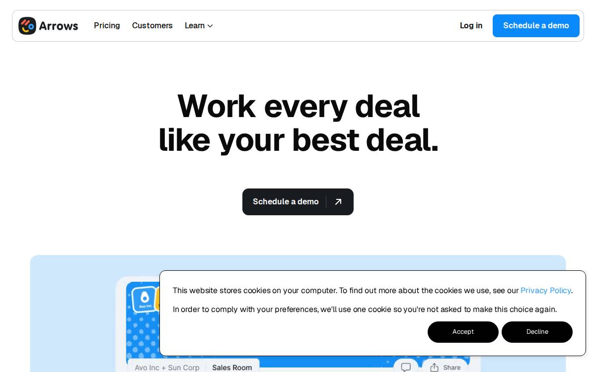 Arrows website preview
