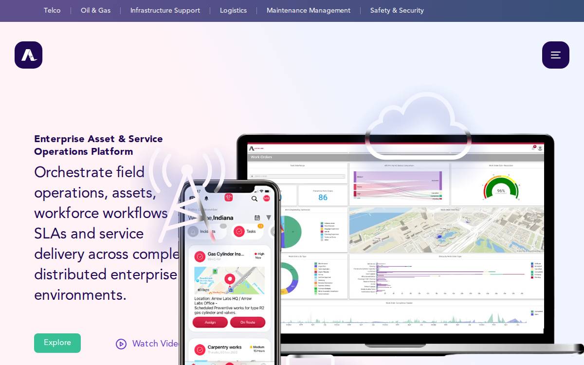 Arrowsecure website preview