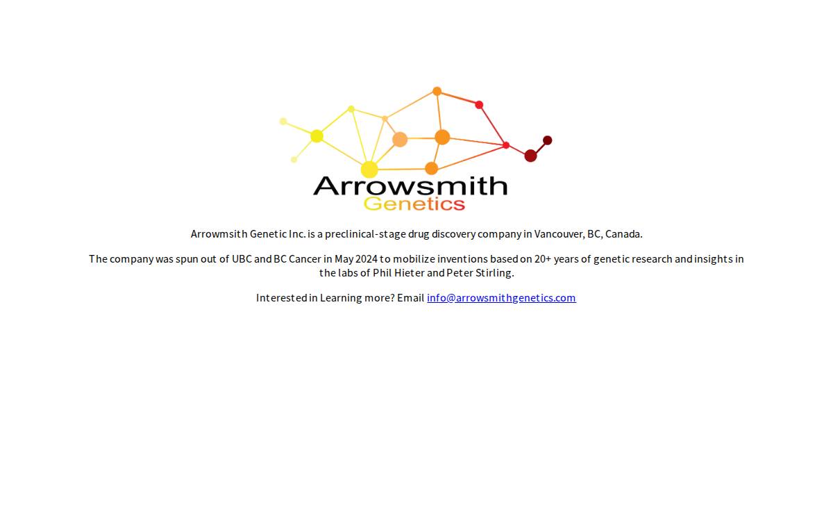 Arrowsmith Genetics Inc. website preview