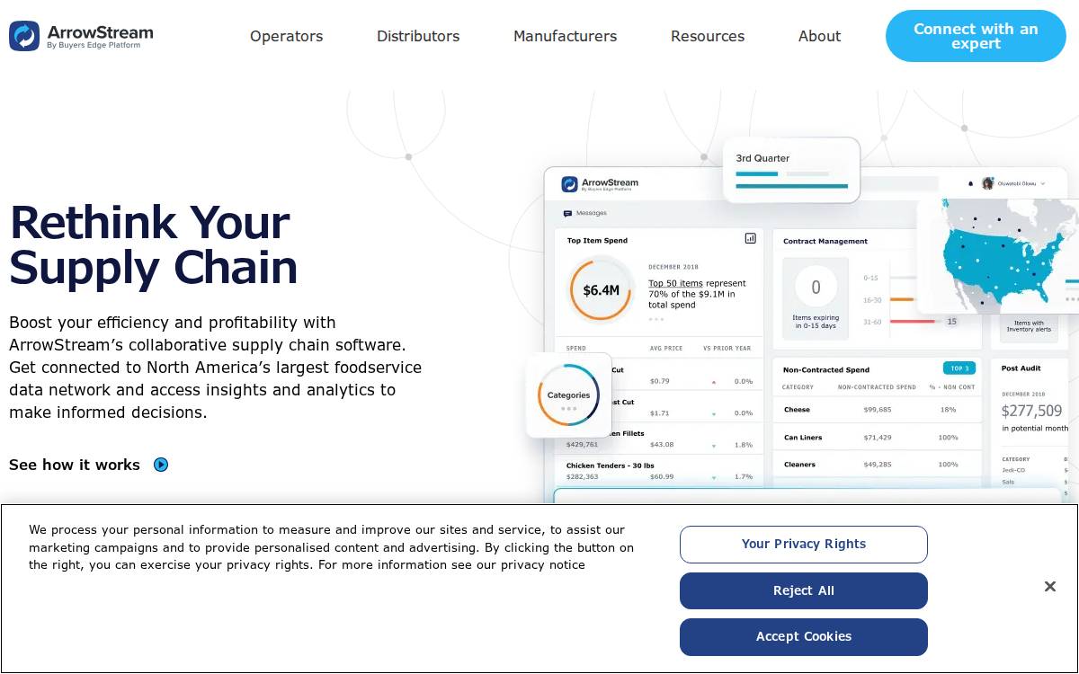 Arrowstream website preview