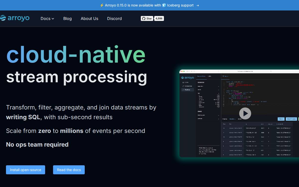 Arroyo website preview