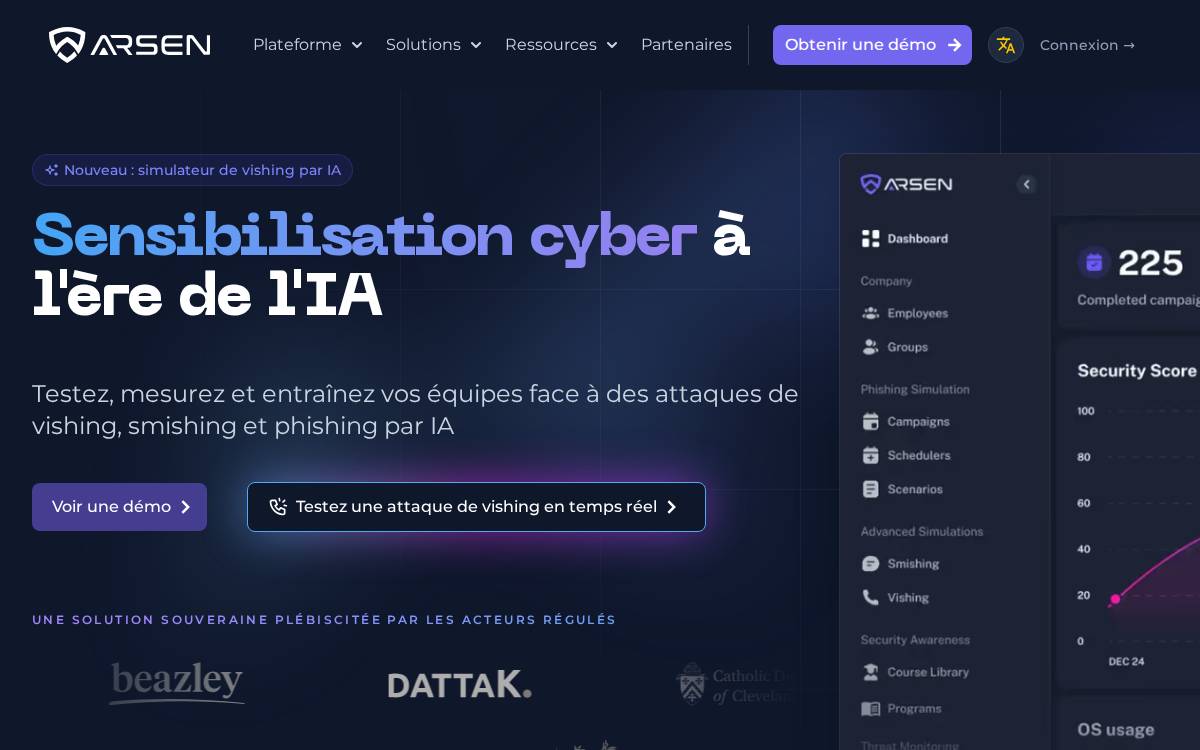 Arsen website preview