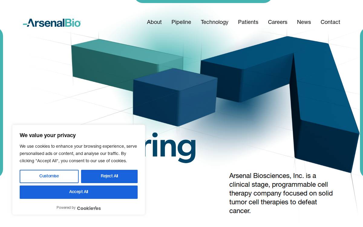Arsenal Biosciences website preview