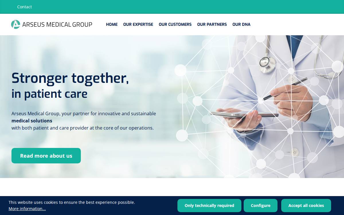Arseus Medical website preview