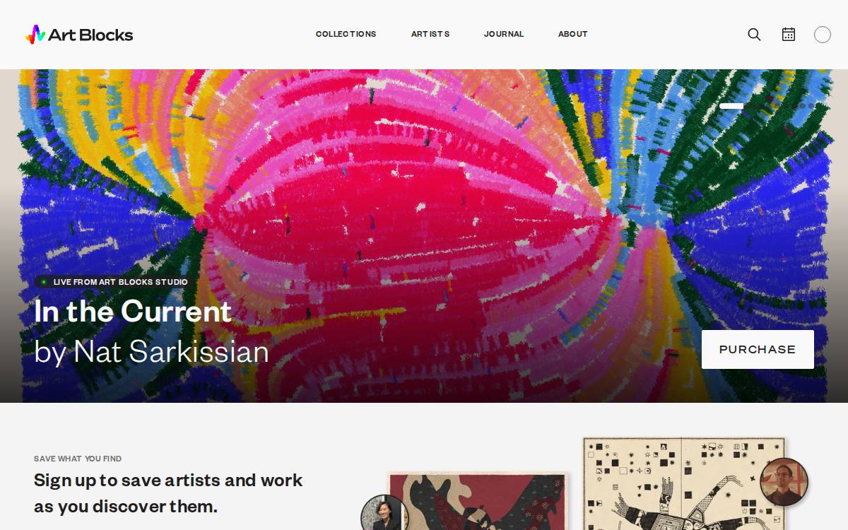 Art Blocks website preview