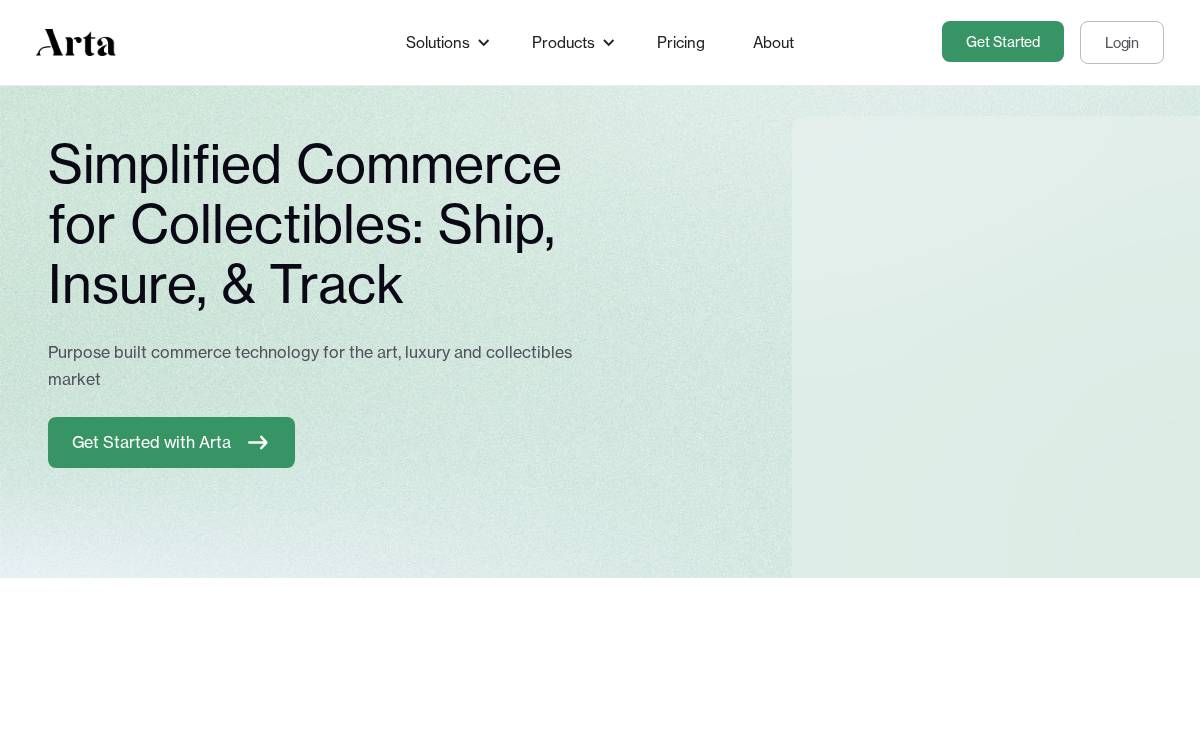 Arta website preview