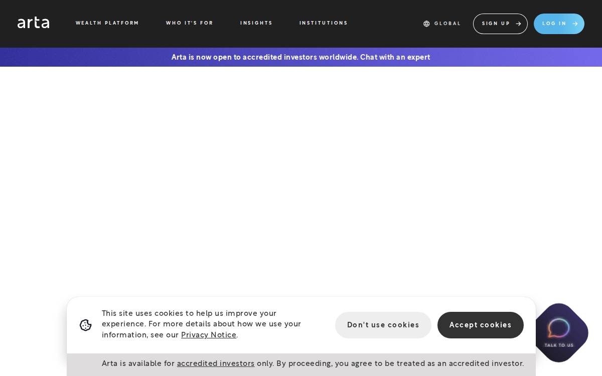 Artafinance website preview
