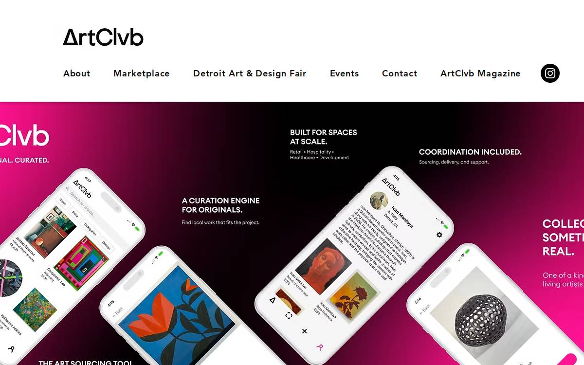 Artclvb website preview