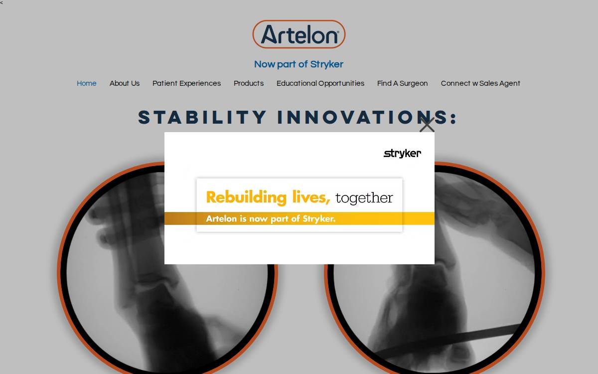 Artelon website preview