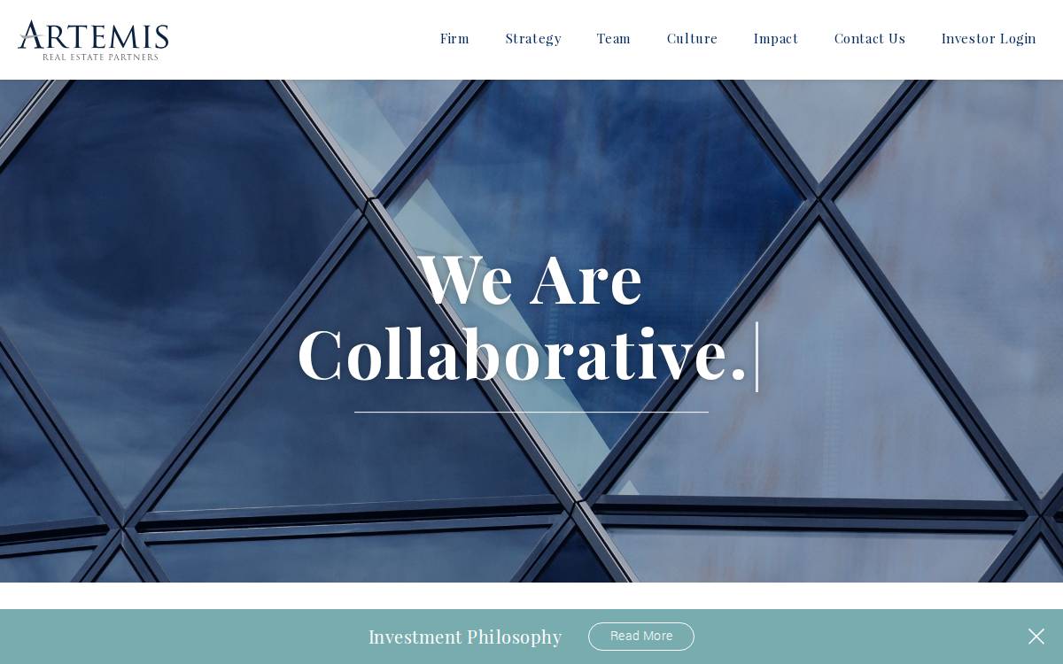 Artemis website preview